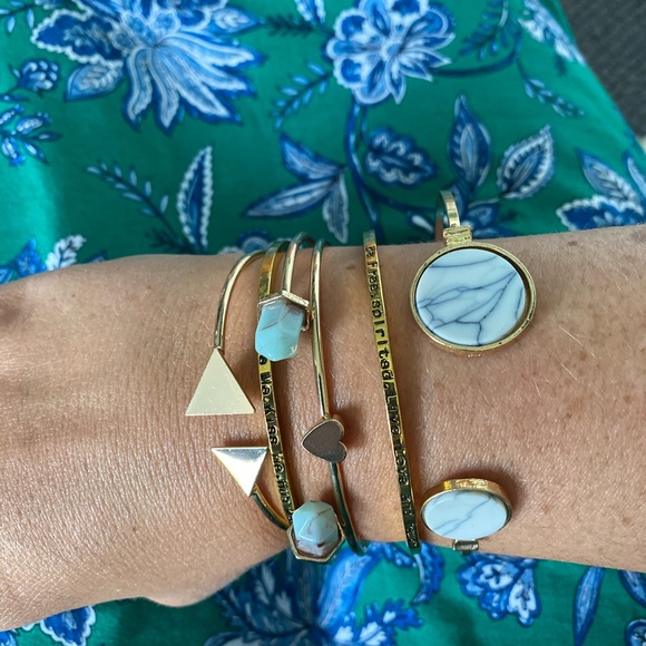 New! Set of 6 Stackable Cuff & Bangle Bracelets - Picture 3 of 8